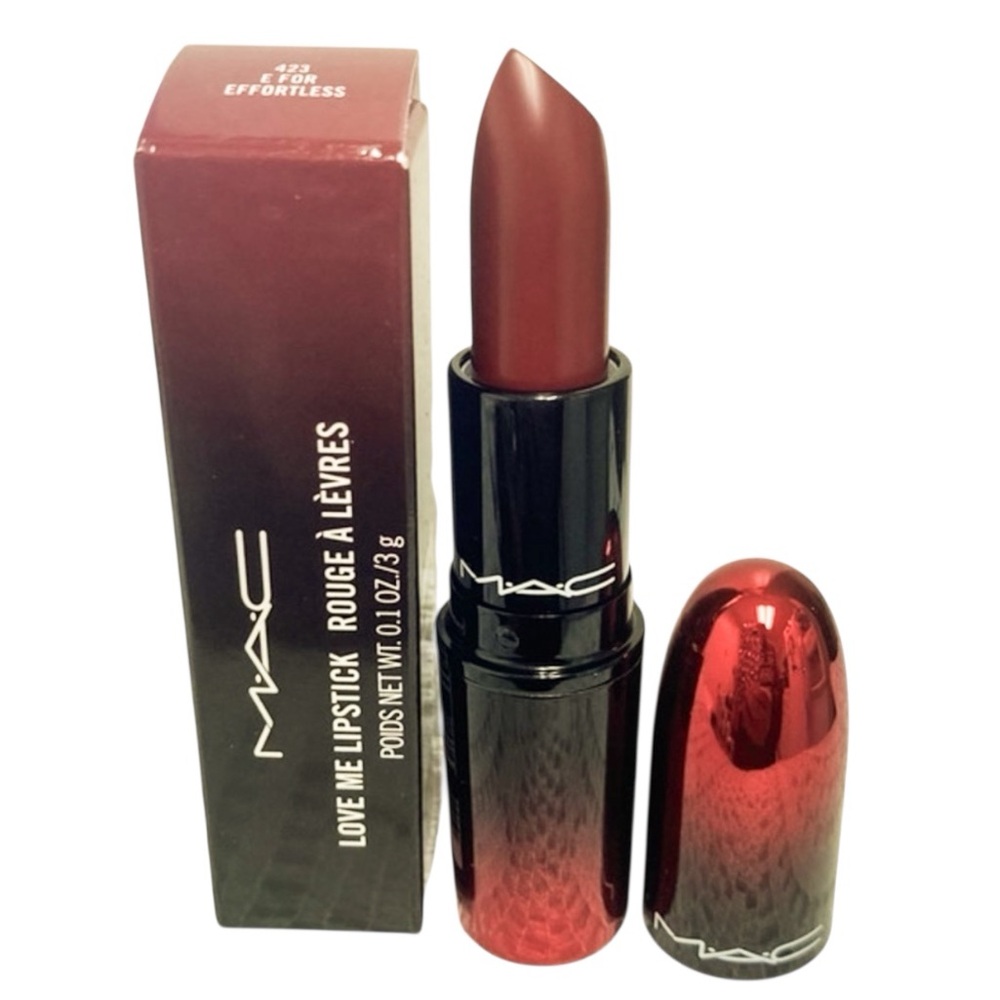 💄 MAC 423 E For Effortless LOVE ME LIPSTICK NWT Valentine Red